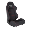 Spec-D Tuning Racing Seat - Black Cloth With Red Stitching  - Right Side RS-2460R